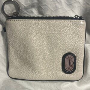 Coach Ivory Textured Wristlet